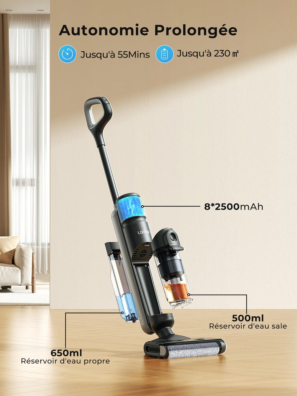 M3 Aspirateur Laveur Sans Fil Eau et Poussière