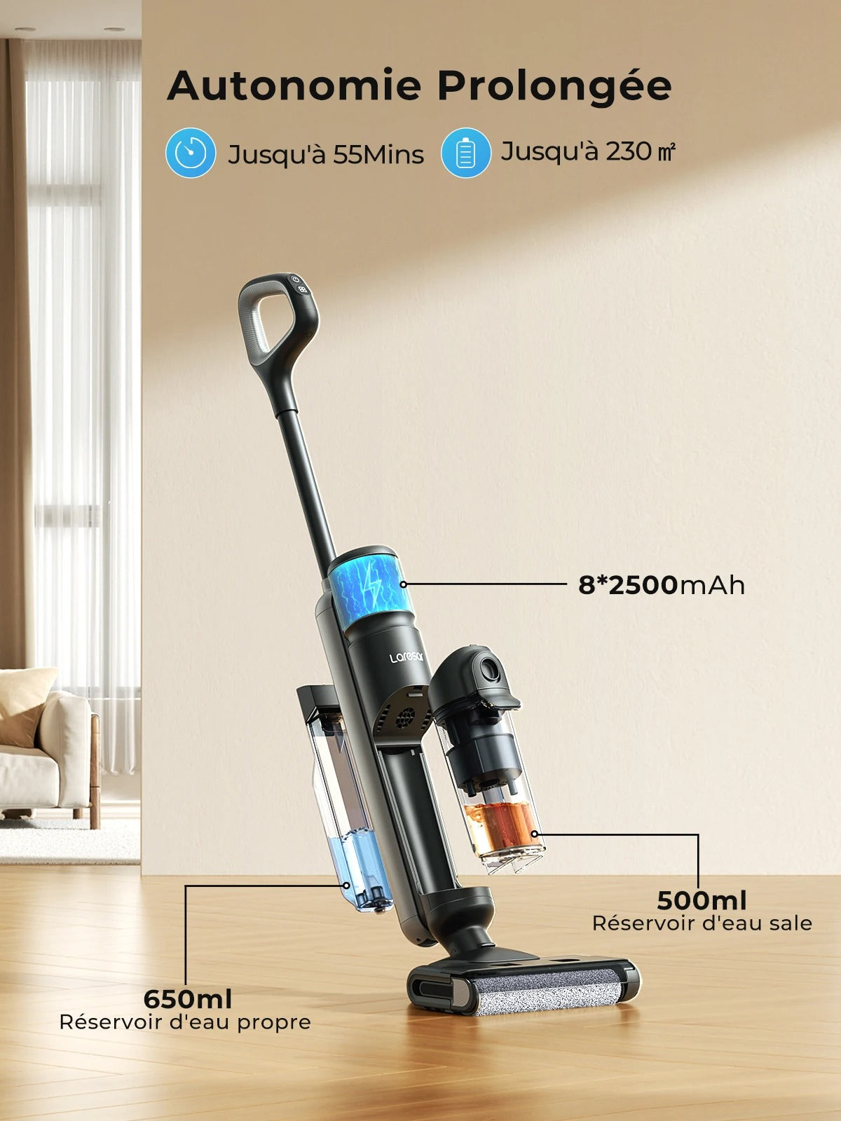 M3 Aspirateur Laveur Sans Fil Eau et Poussière